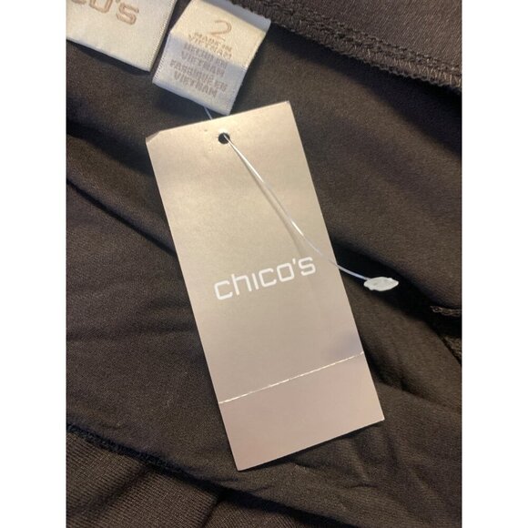 Chicos Midi Skirt Size 2 Large Brown Maxi Long Stretch Full Women NWT New - Picture 7 of 8